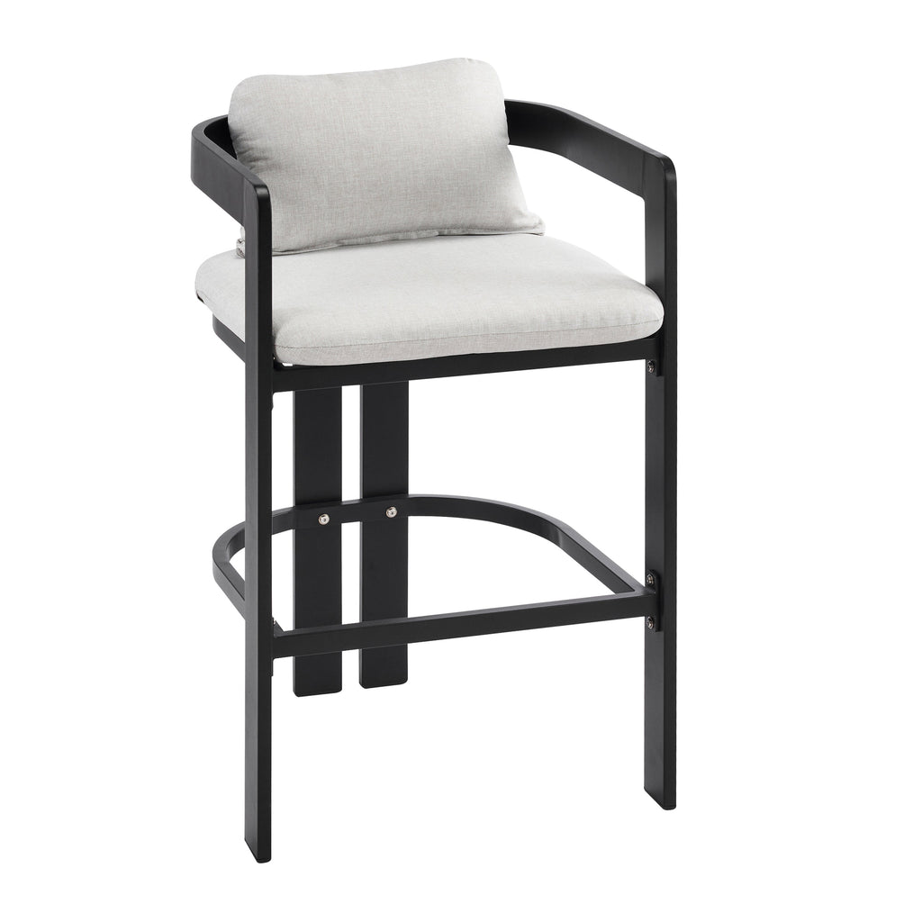 Pula Outdoor Patio Aluminum Counter Stool Set of 2