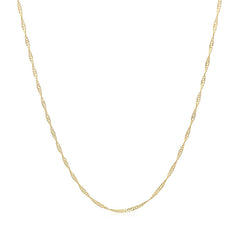 14k Yellow Gold Singapore Chain 0.6mm