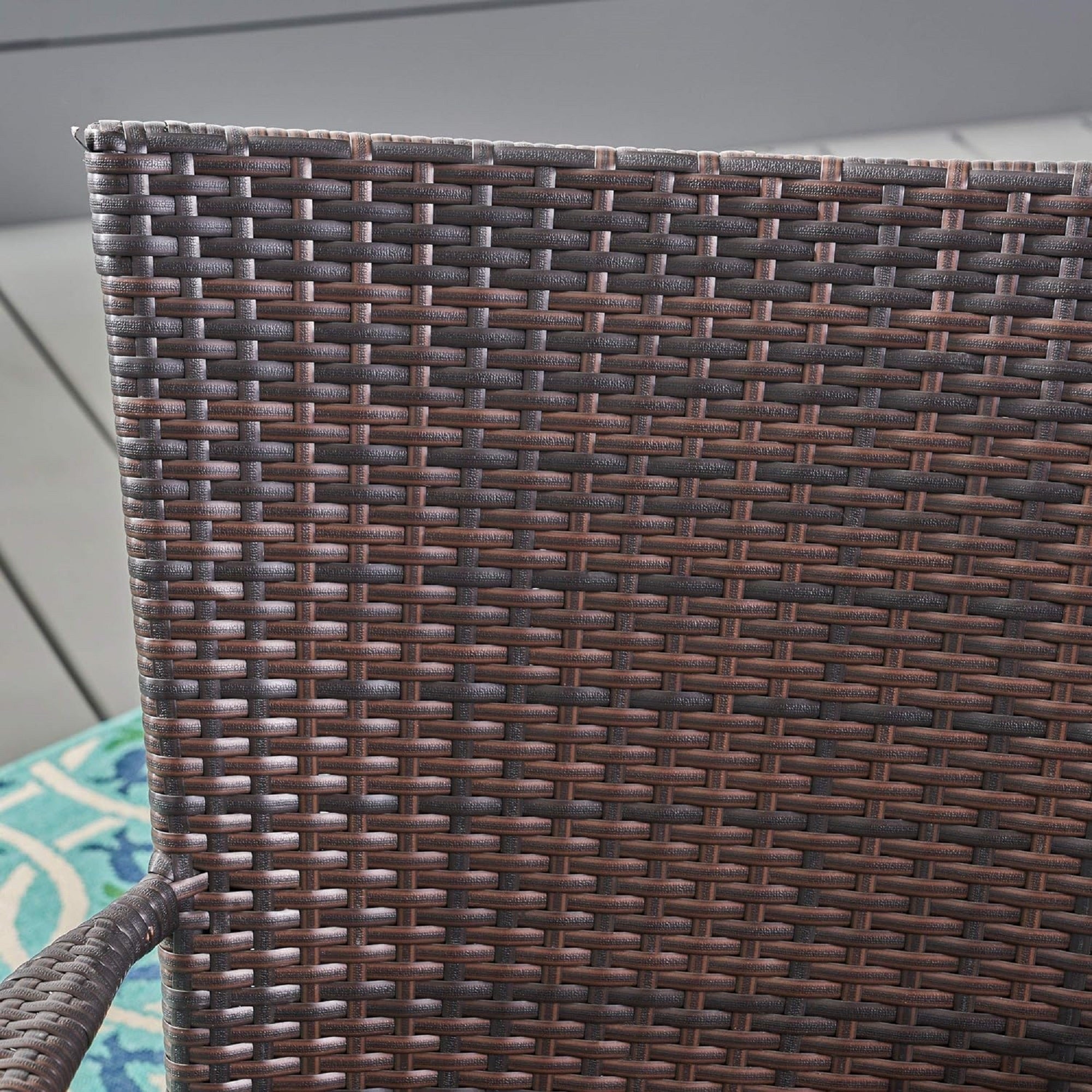 GigaTech Brown PE Rattan Outdoor Chairs Set of 3