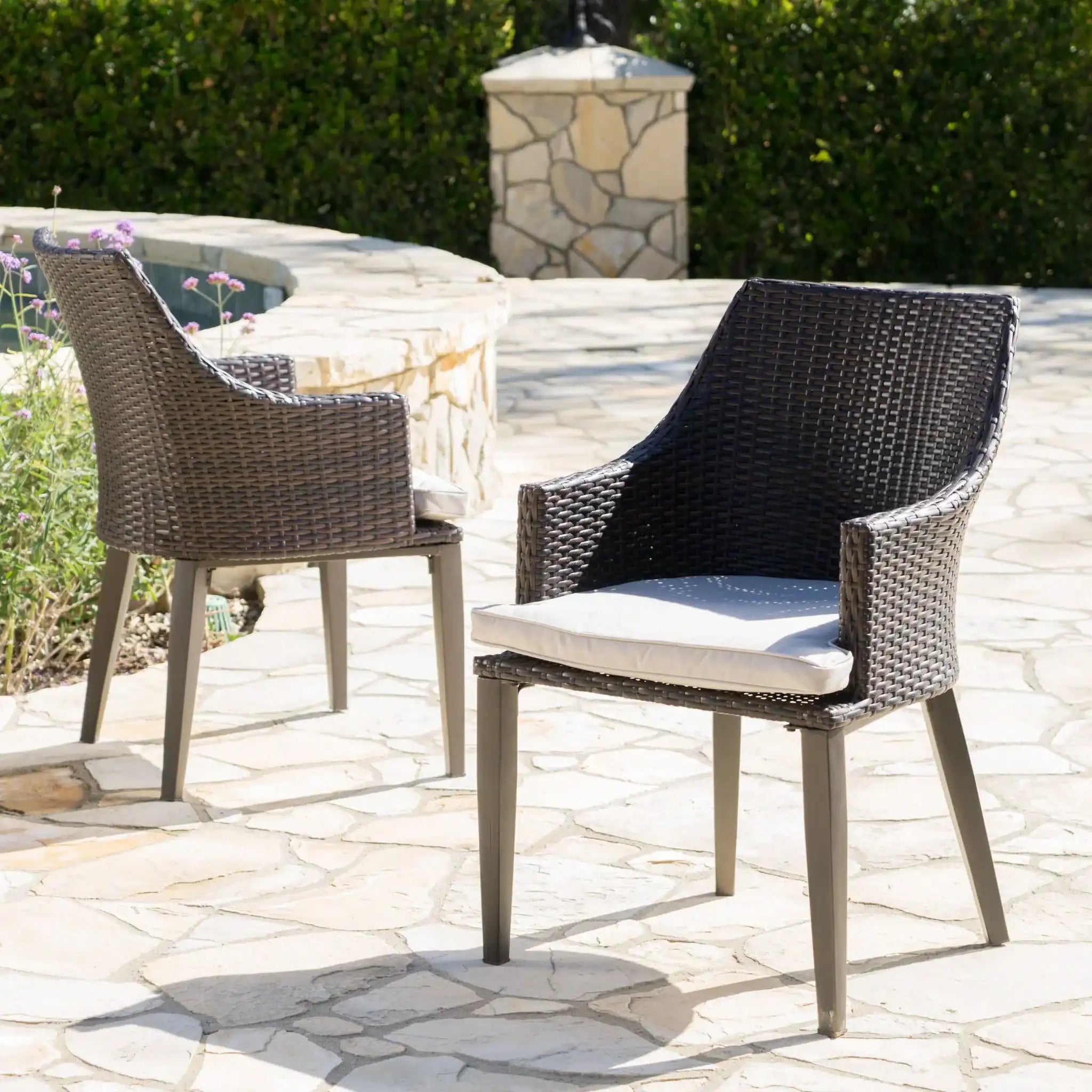 Hillhurst Outdoor Chair Set of 2 with Weather Resistant Cushions