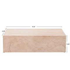 43.5" L x 22" W Rectangular MGO Coffee Table for Indoor and Outdoor Use