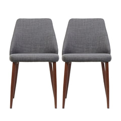 Modern Dining Chair With Iron Legs And Wood Finish