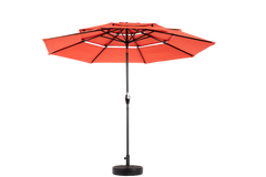 Aluminium 10ft 3-Tier Auto-Tilt Outdoor Patio Umbrella - Orange