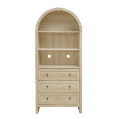 Arched Kitchen Pantry Modern Farmhouse Wood Kitchen Storage Cabinet