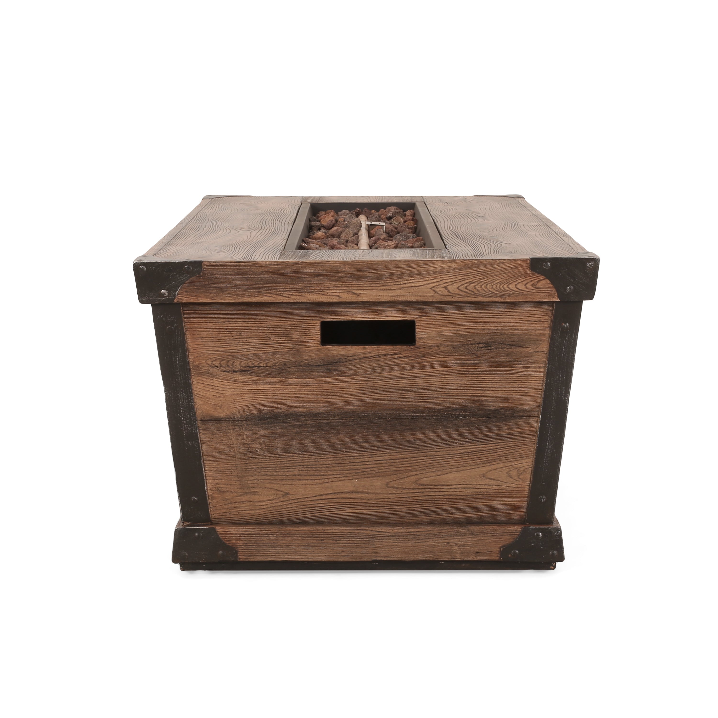 56" Outdoor Patio Rectangle Gas Burning MgO Fire Pit