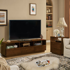 63' Mid-Century Modern TV Stand for TVs up to 75' Walnut