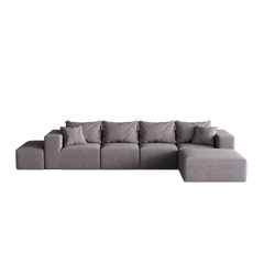 Modern Upholstered Sectional Boneless Couch Set