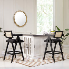 29.5' The Bergenholt Woven Resin Bar Stool Trio Set of 3