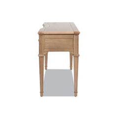 Dauphin 55" 3-Drawer Wood Executive Desk Natural Brown