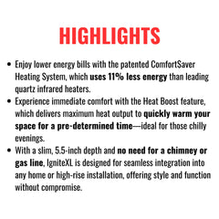 Dimplex IgniteXL 60" Linear Fireplace Electric W/ Heat Boost & Multi Function Remote [XLF60] (SAK78902)
