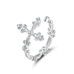 S925 Sterling Silver 0.4cm Width Pavé Setting CZ Ring