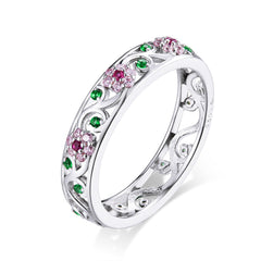 925 Sterling Silver Ring with Pavé Setting CZ - Size 6.0