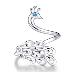 925 Sterling Silver Plated Platinum Pavé Setting CZ Ring for Women