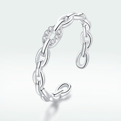 925 Sterling Silver 0.3cm Width CZ Pavé Setting Rings