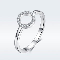 925 Sterling Silver Ring with Pavé Set CZ