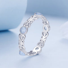 S925 Sterling Silver 4mm Plated Platinum Ring for Women Size 6.0