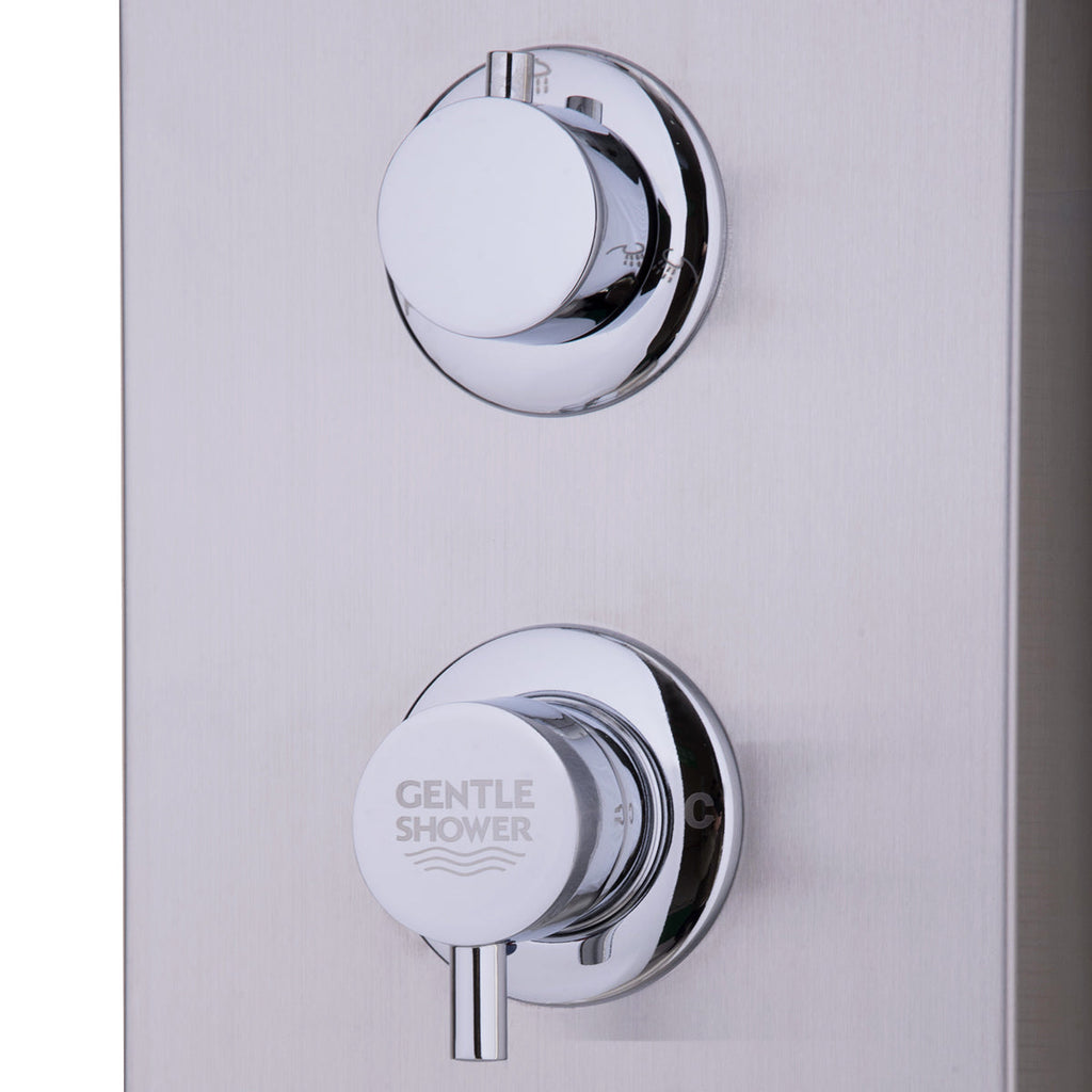 47 Inch Stainless Shower Panel with Massage Jets Hand Shower