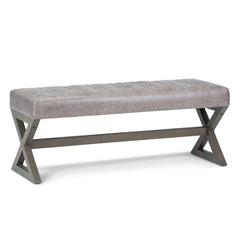 Salinger - Large Ottoman Bench - Distressed Grey Taupe