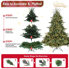 5FT The Full-Bodied Pre-Lit Evergreen Christmas Tree
