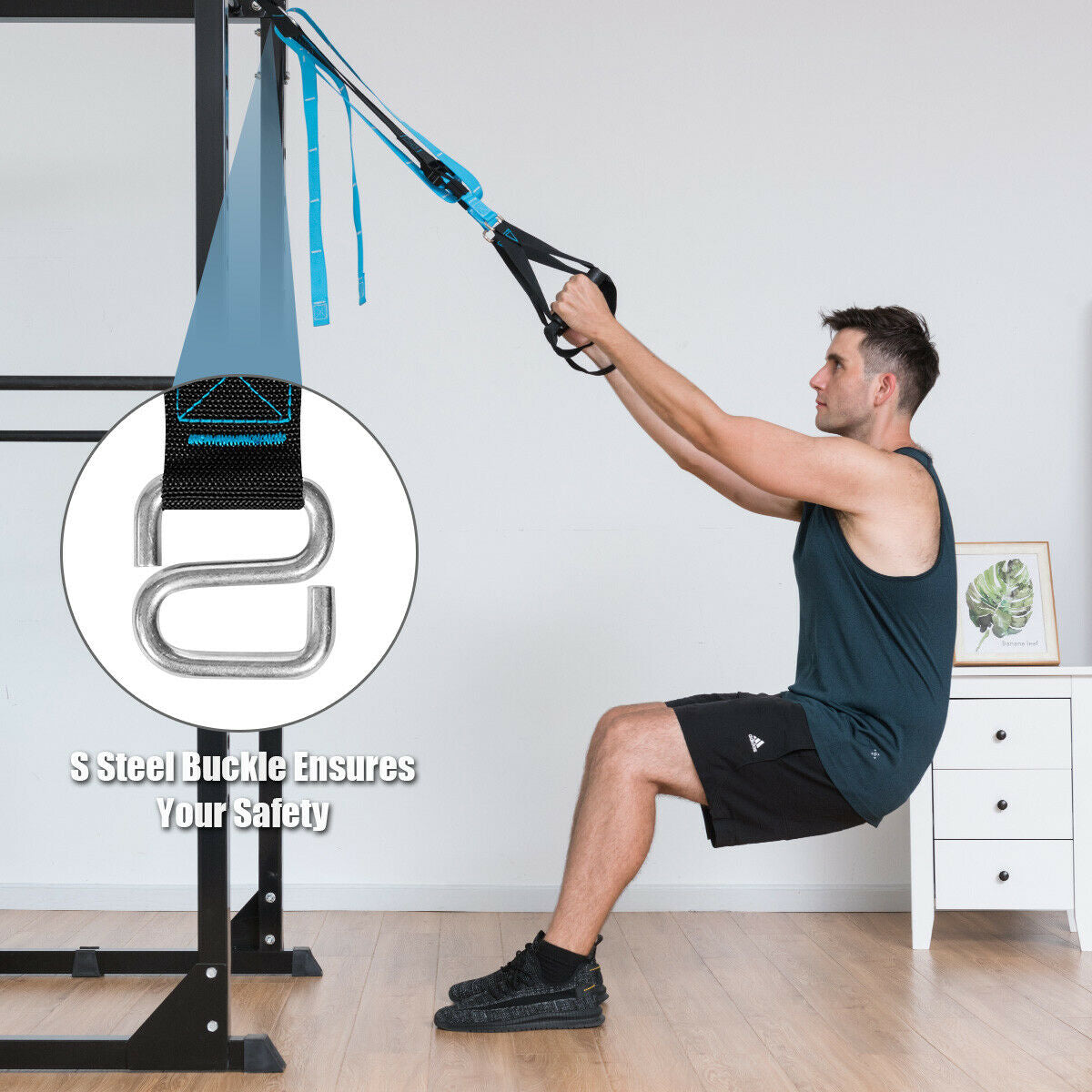 Bodyweight Fitness Resistance Adjustable Straps with Bag