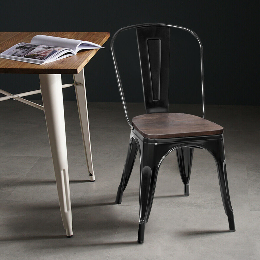 Windsor Dining Chairs Set of 4 Mid Century Rubber Wood Kitchen Chairs with Swivel Seat
