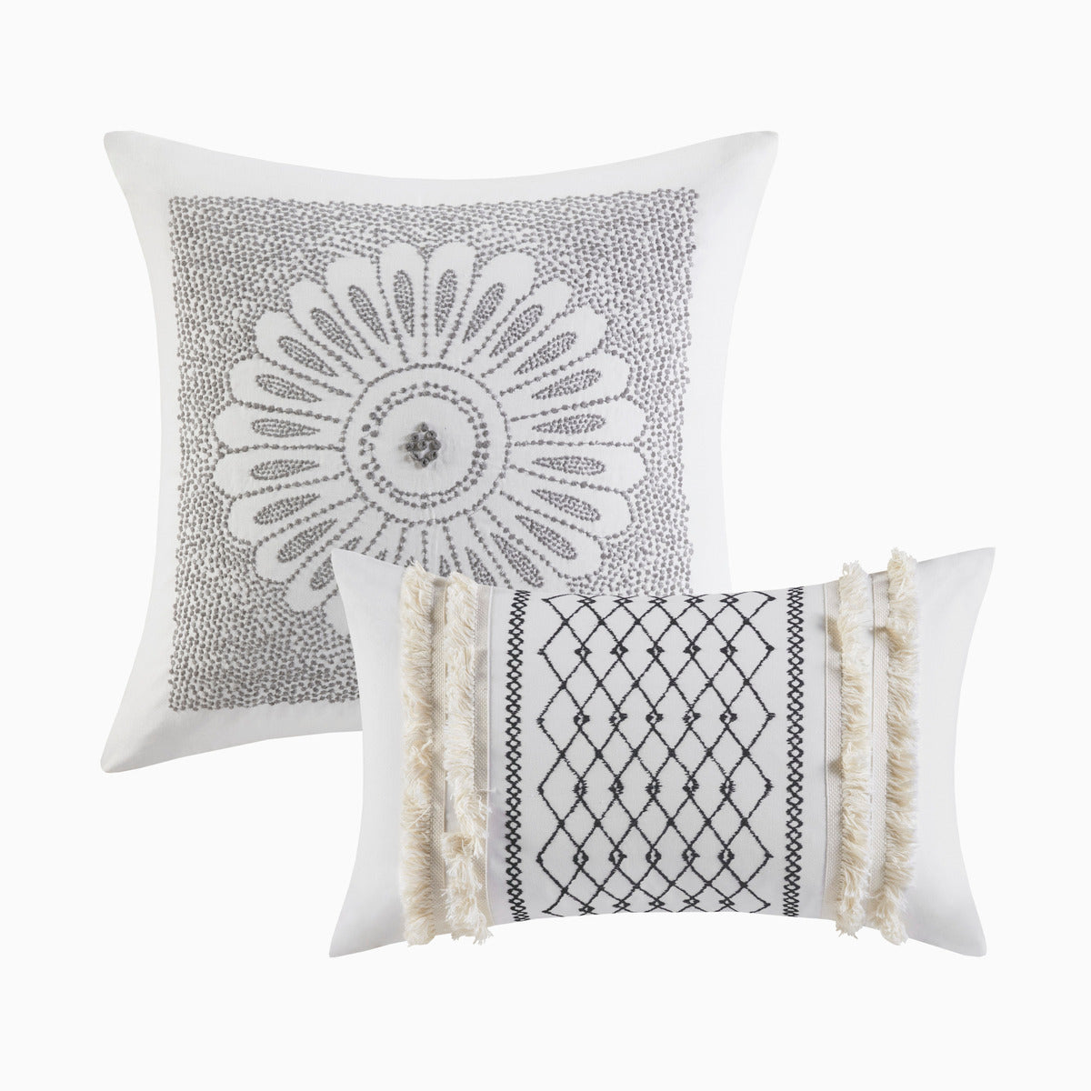 Full Queen Cotton Chenille Duvet Set