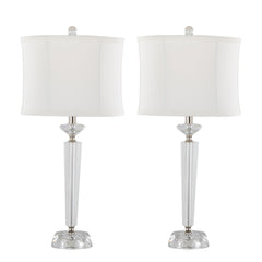 Diamond Torch 25.75' Contemporary Crystal Table Lamp Set of 2
