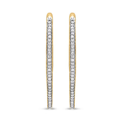 10k Yellow Gold Round Cut Diamond Earrings (1 cttw, I-J Color, I2-I3 Clarity)
