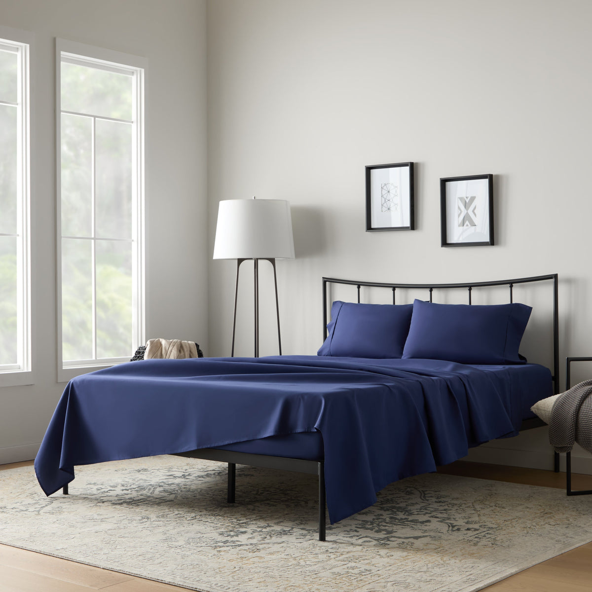Weekender 90gsm Microfiber Sheet Set King Blue