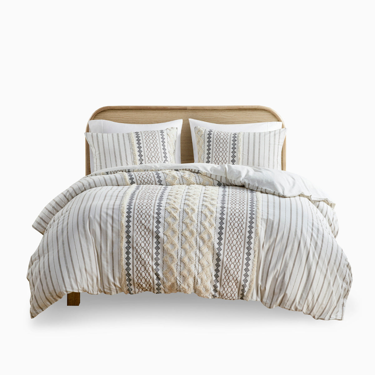 Full Queen Cotton Chenille Duvet Set