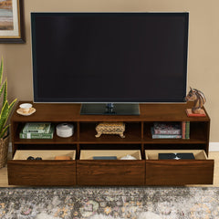 63' Mid-Century Modern TV Stand for TVs up to 75' Walnut