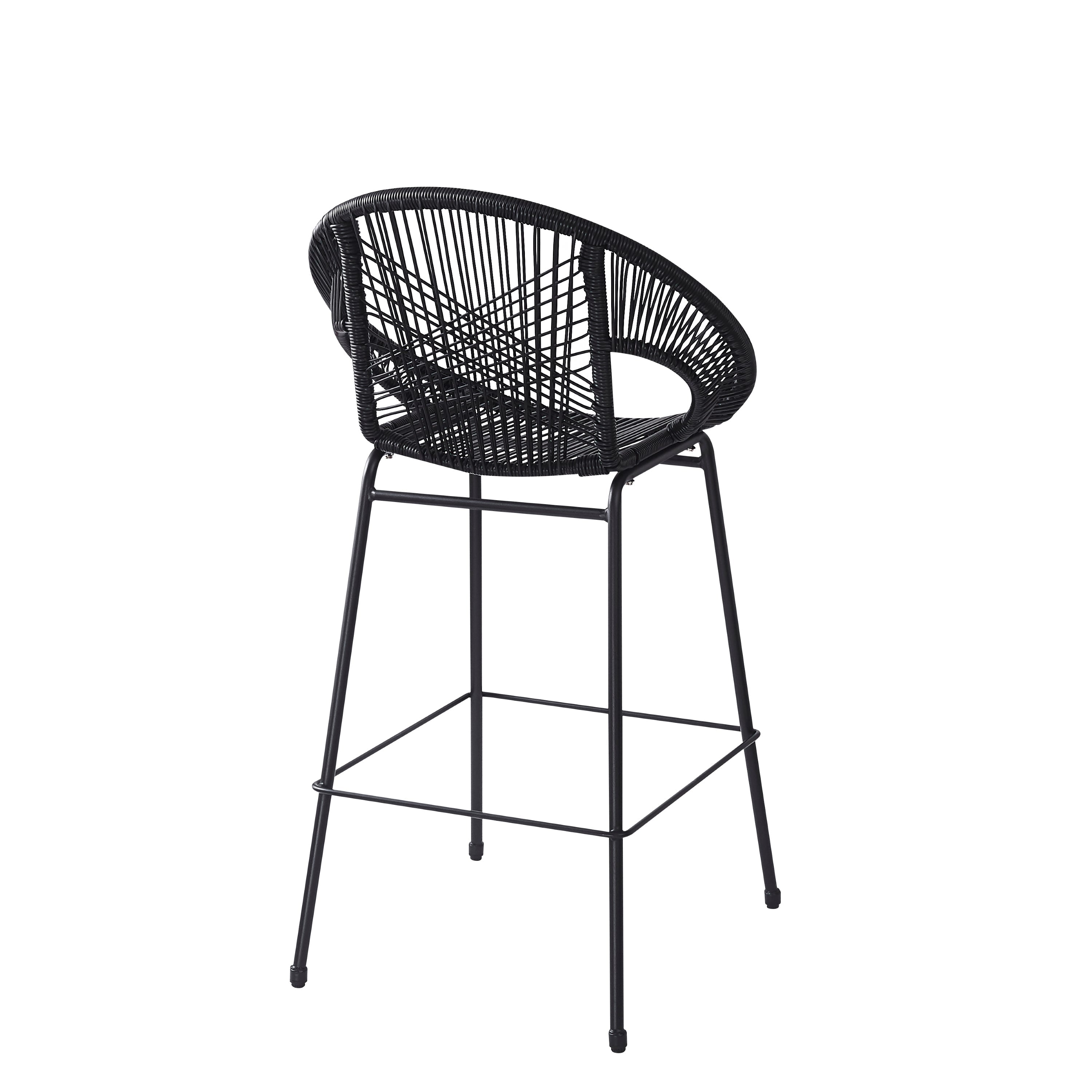 Outdoor Patio Barstool Set Weather Resistant