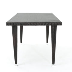 9 PCS Outdoor Wicker Dining Set - Modern Rattan Table and Chairs