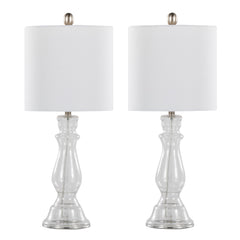 Bishop 24" Contemporary Glass Table Lamp Set of 2