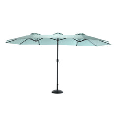 14.8 Ft Double Sided Outdoor Umbrella Rectangular Large Light Green