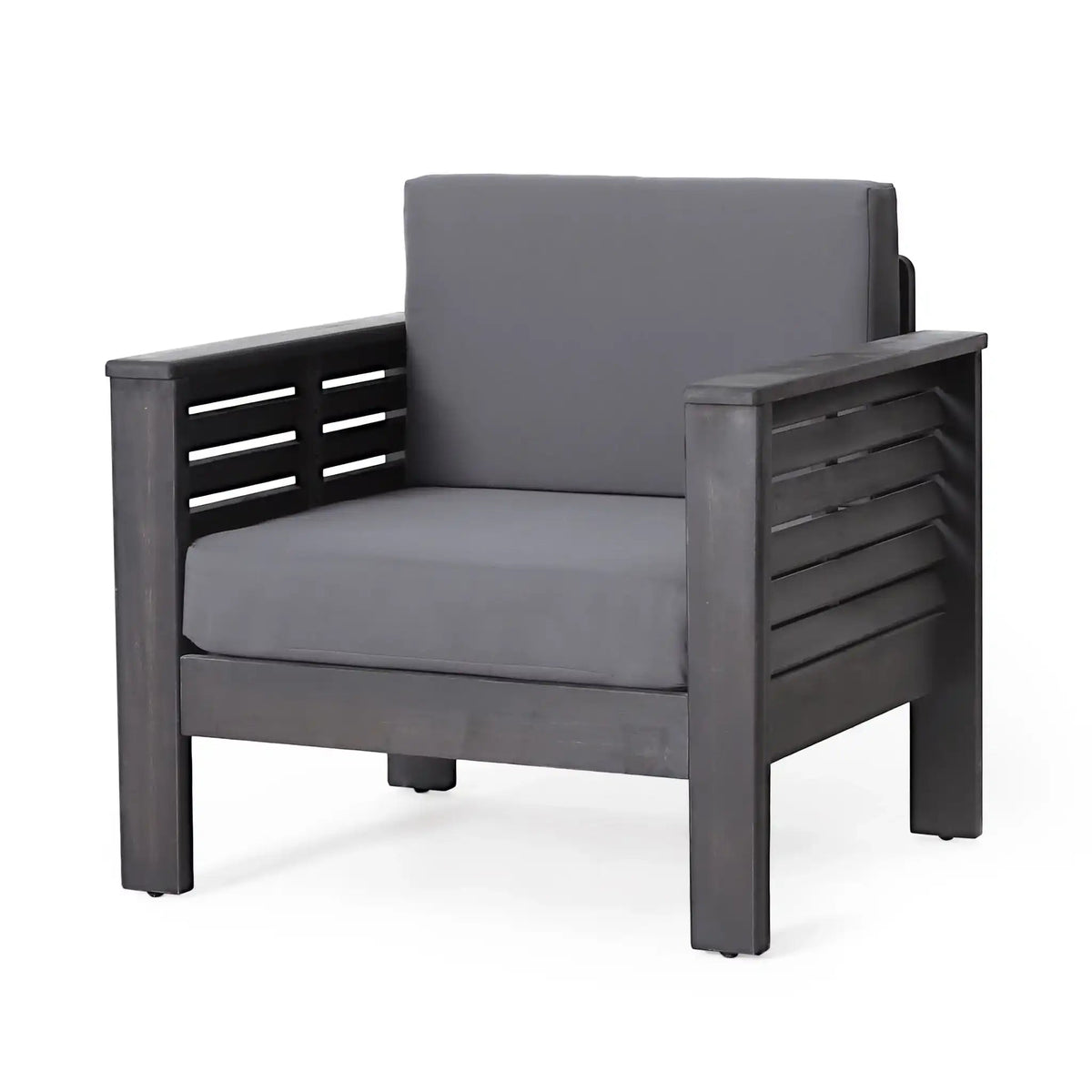 Slat Design Club Chairs With Cushions