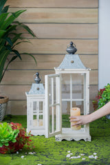 Wooden Candle Lantern Decorative Hurricane Lantern Holder