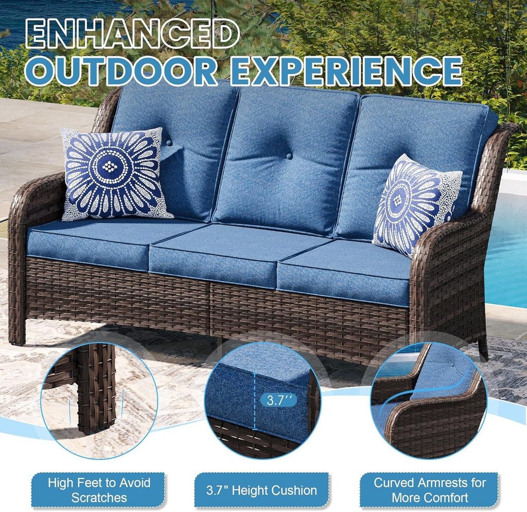 Outdoor Patio Furniture Set with Fire Pit Table