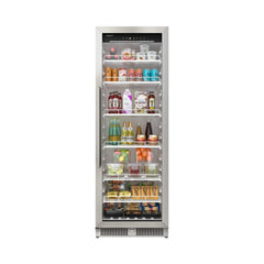 Edgestar 13.7 Cubic Feet Commercial Beverage Merchandiser With Temperature Alarm And Reversible Door, 24-Inch [VBM131SS] (SAK62395)