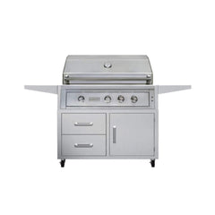 Edgestar 89K BTU 42-Inch Wide Natural Gas Freestanding Grill Cart With Rotisserie And Lighted Knobs (SAK56935)