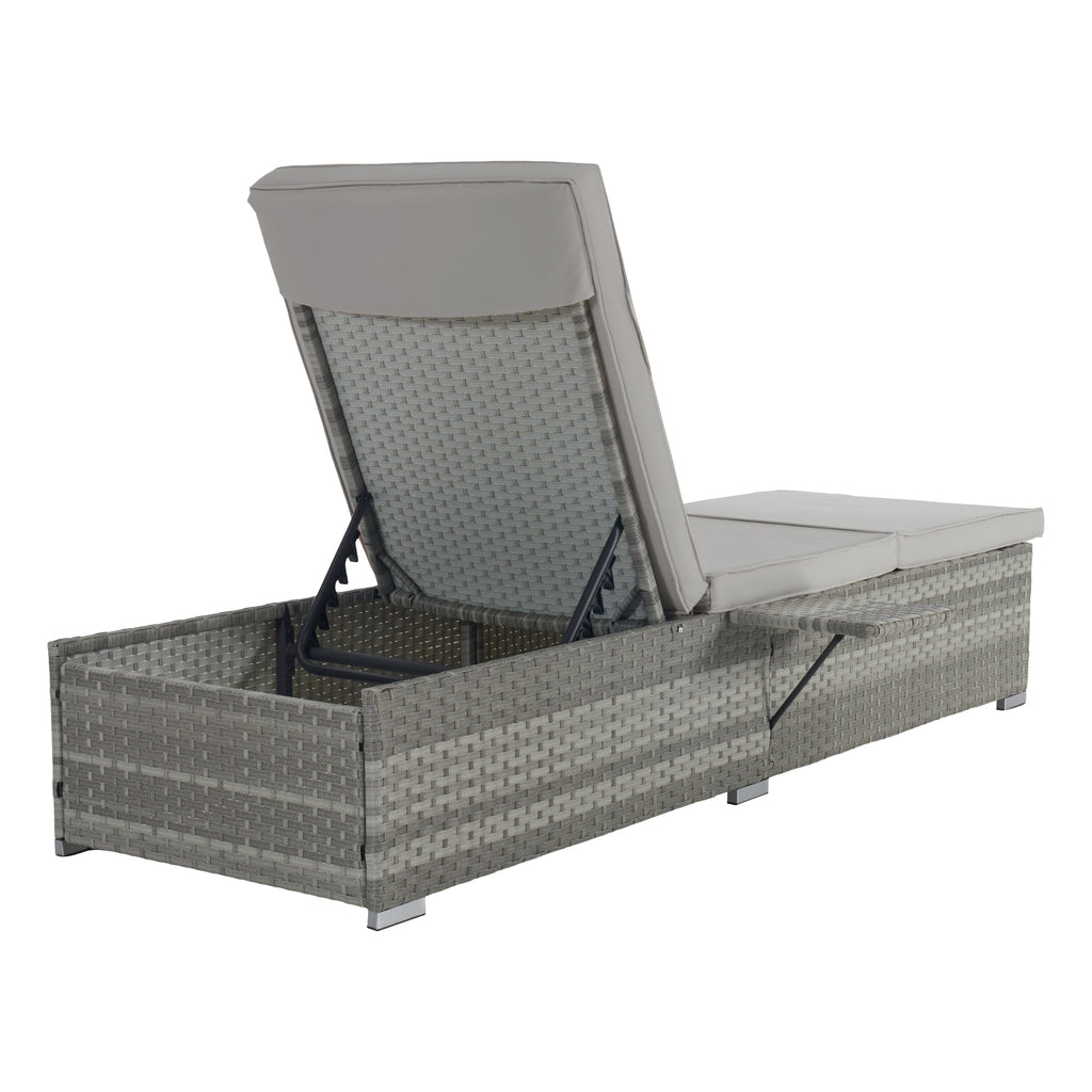 Outdoor Chaise Lounge Chair Set of 2 with Patio Pool Chairs Tanning Lounges