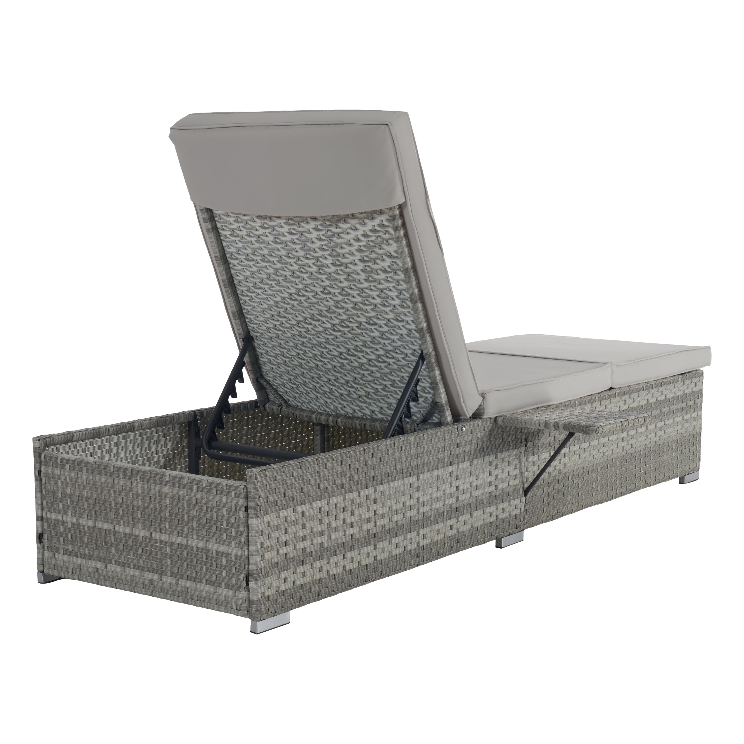 Outdoor Chaise Lounge Chair Set of 2 with Patio Pool Chairs Tanning Lounges