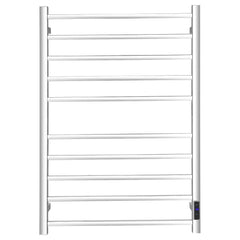 10 Bar Towel Warmer Wall Mounted Electric Heated Towel Rack with Built-in Timer-Silver