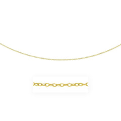 2.5mm 14k Yellow Gold Pendant Chain with Textured Links