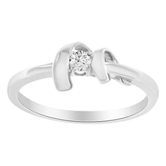 10K White Gold Diamond Promise Ring (1/10 Cttw, H-I Color, SI2-I1 Clarity) - Size 6