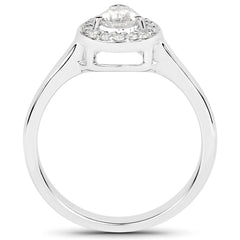 14K White Gold 0.63 Carat Genuine White Diamond Ring