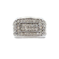 Natural 2.04ct Diamond Mens Ring 10KT White Gold
