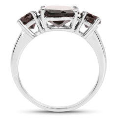 5.01 Carat Genuine Garnet .925 Sterling Silver Ring