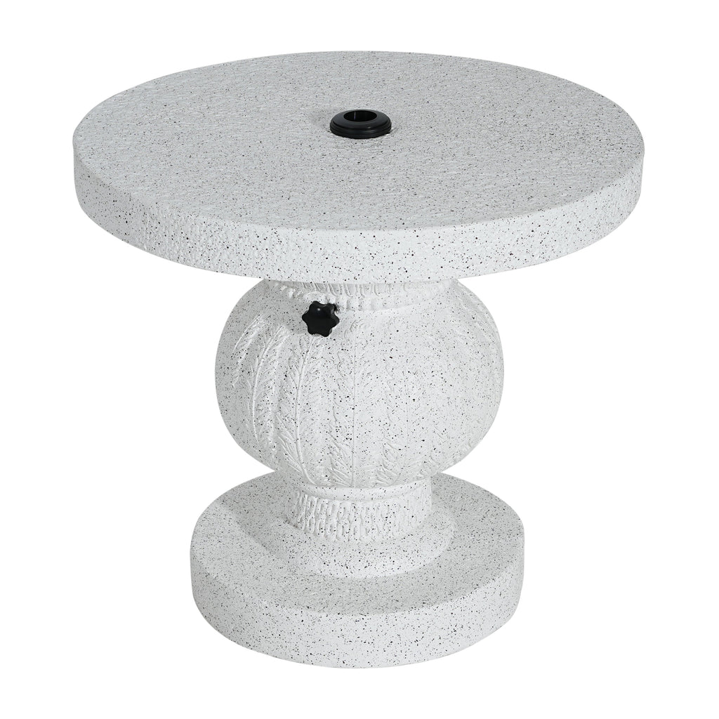 Berra MGO Outdoor Patio Side Table Umbrella Base with Sand-filling Design
