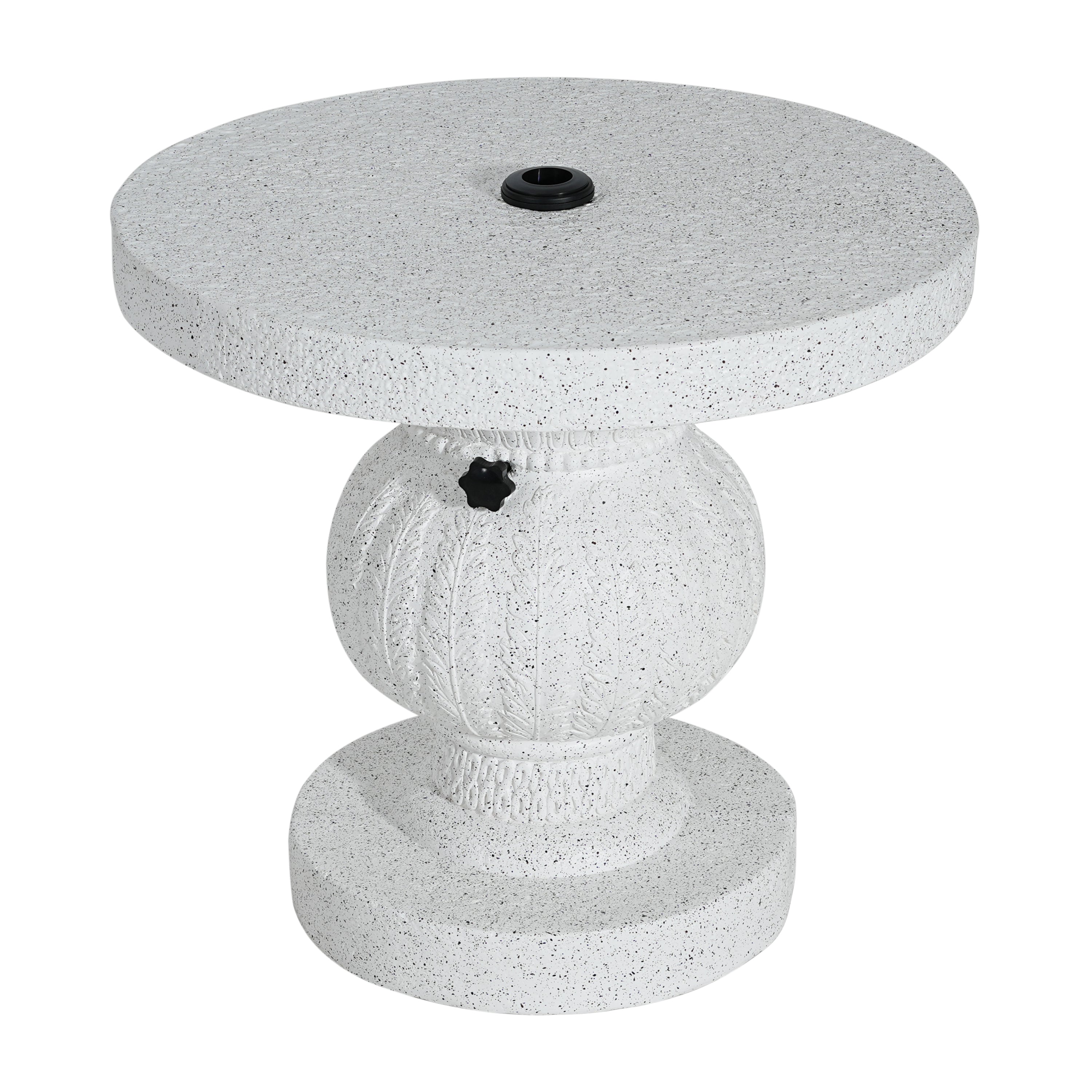 Berra MGO Outdoor Patio Side Table Umbrella Base with Sand-filling Design